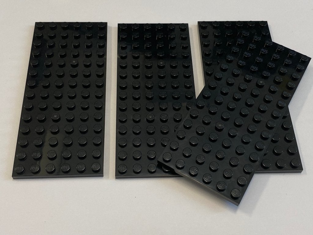 Partij 4x nieuwe 8x16 lego platen in diverse kleuren