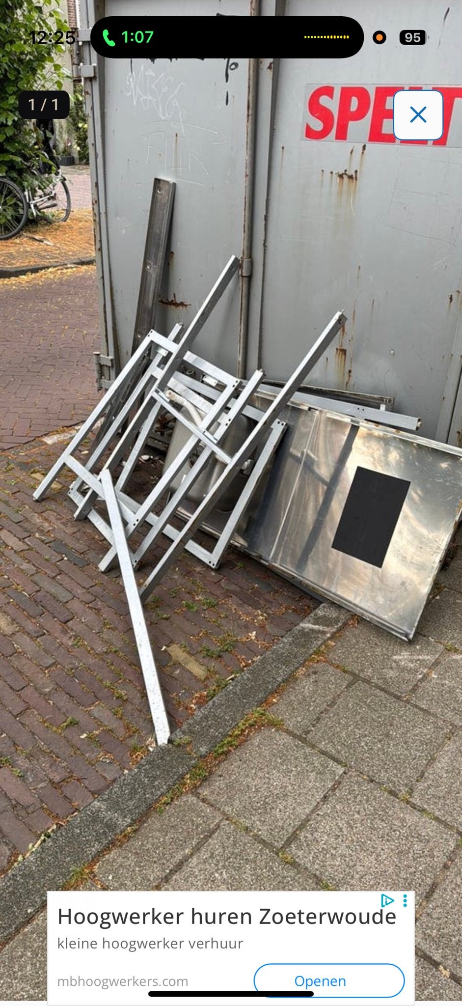 Wij komen graag jullie oude metalen ophalen, Ophalen, Gebruikt