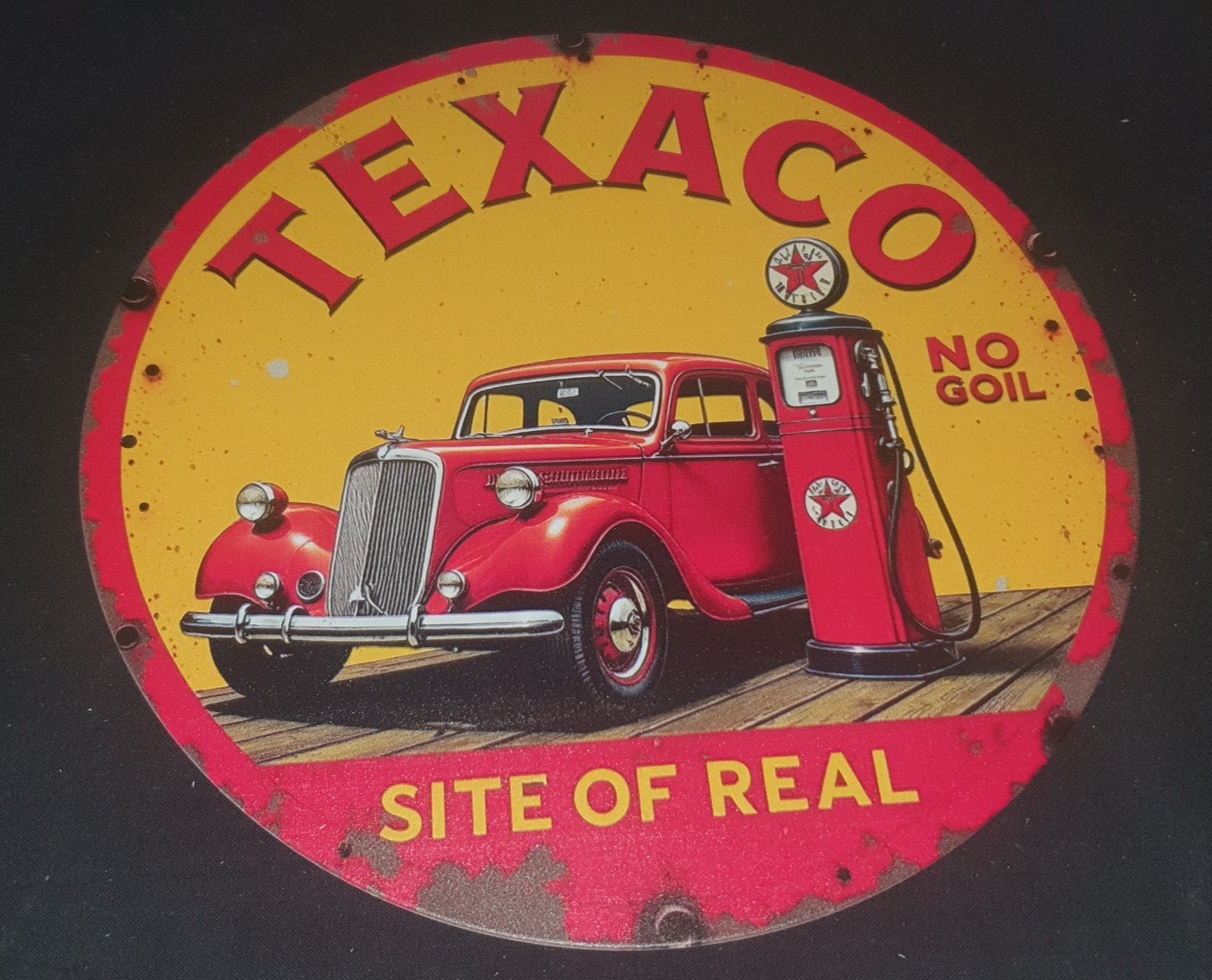 Wandbord van texaco, ideaal voor in de man cave, bar, kroeg, Ophalen of Verzenden, Nieuw, Reclamebord