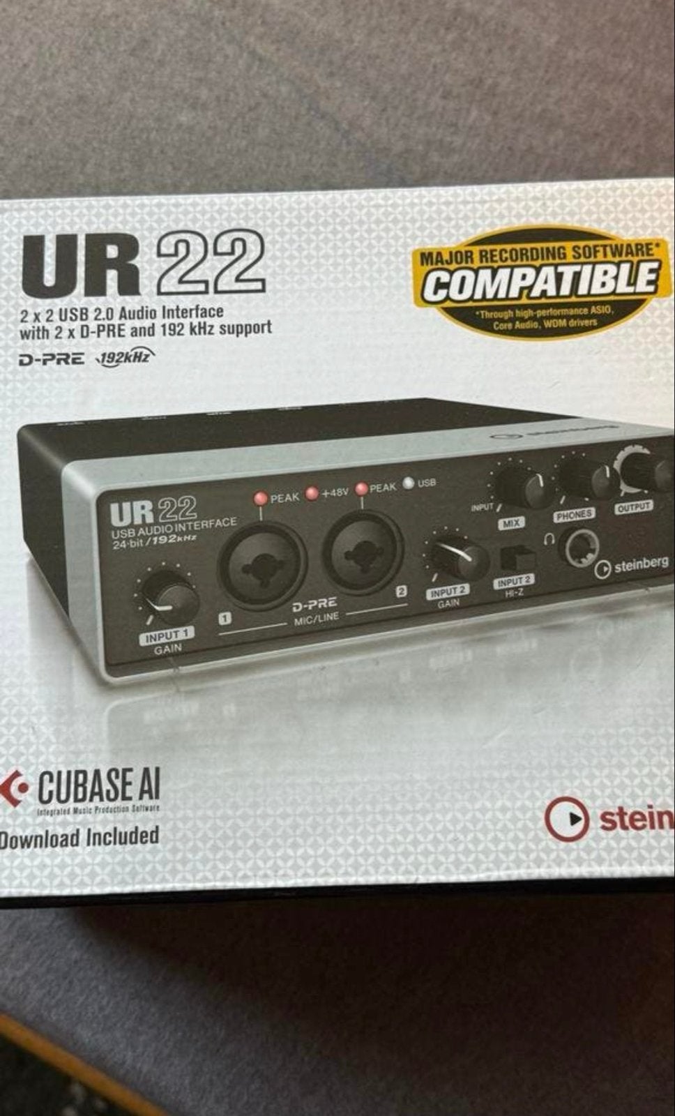 Steinberg UR22 USB Audio Interface - Nieuw in doos, Ophalen, Nieuw, Minder dan 5 kanalen, Microfooningang