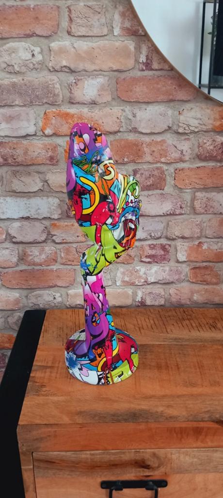 Grote 46cm Graffiti Art Gezicht Beeld♥️SALE VERKOOP♥️, Ophalen of Verzenden, Nieuw, Overige typen