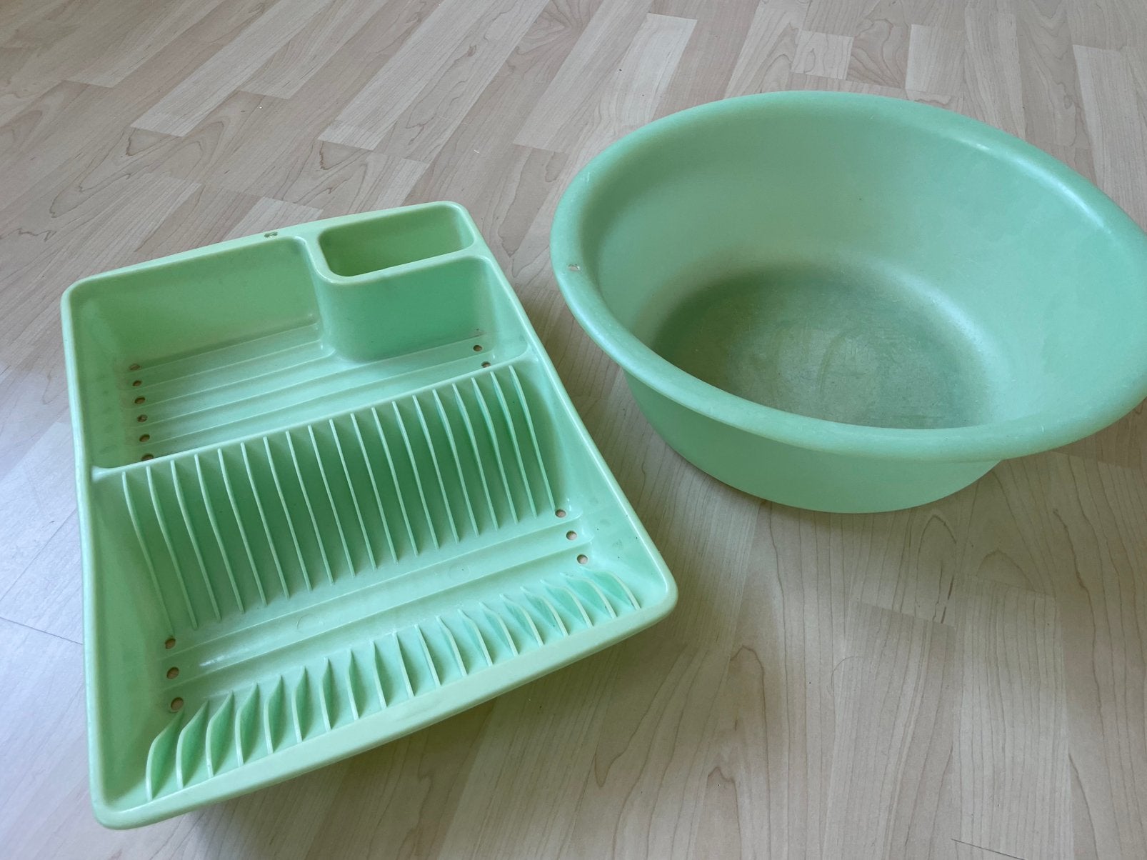 Vintage afdruiprek + afwasbak, Huis en Inrichting, Keuken | Keukenbenodigdheden, Ophalen of Verzenden, Gebruikt, Kunststof