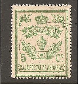 Spanje revenue zegel 5 cs  (1917), Verzenden, Gestempeld, Overige thema's