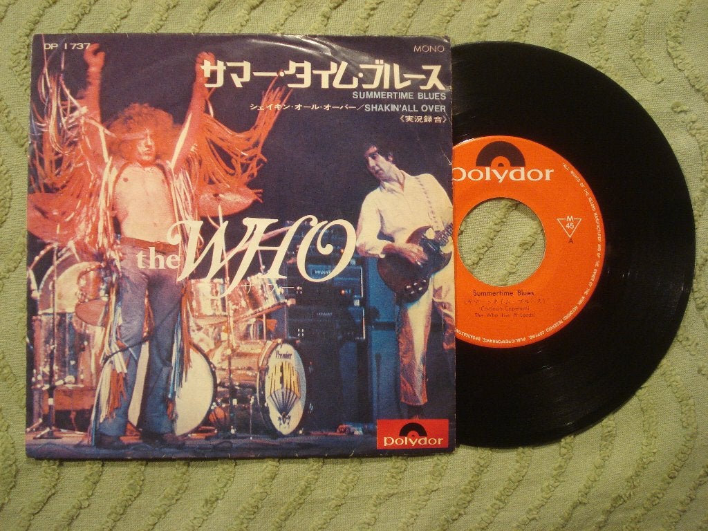 The Who 7" Vinyl Single: ‘Summertime Blues’ (Japan), Ophalen of Verzenden, Zo goed als nieuw, 7 inch, Rock en Metal
