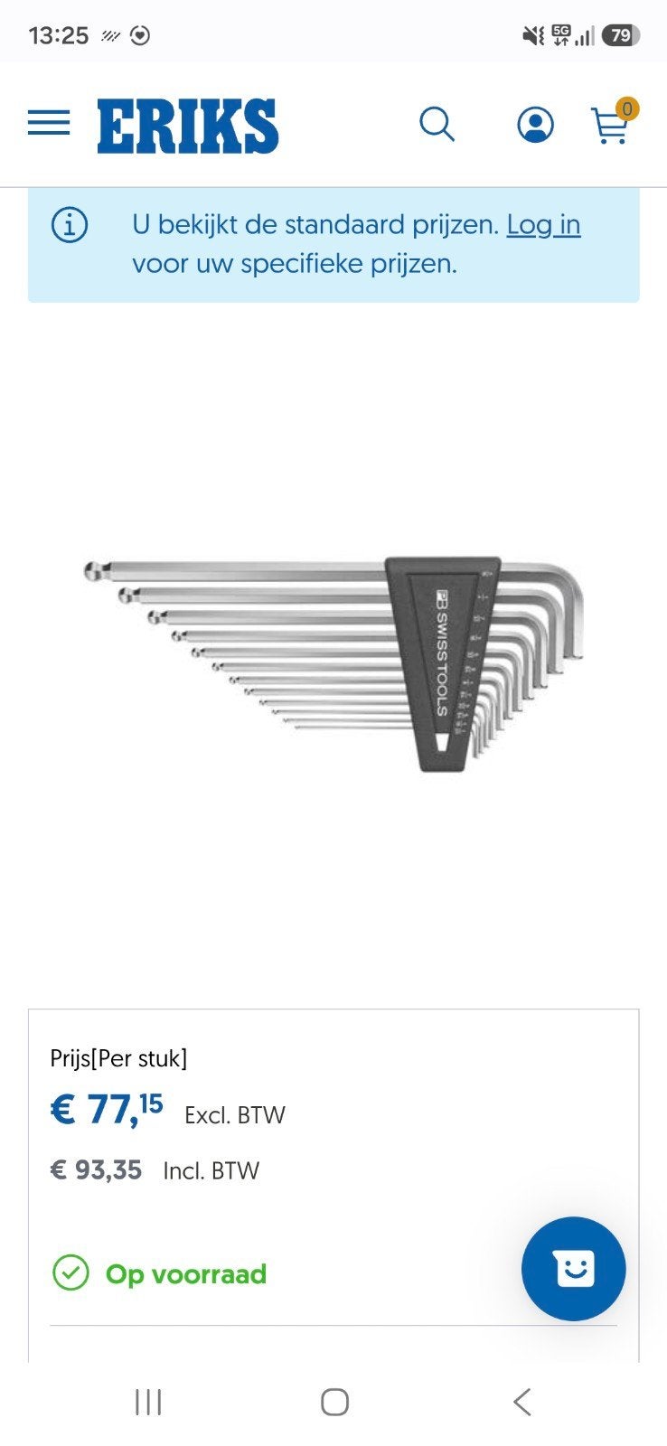 NIEUW PB SWISS INBUSSET INCH, Ophalen of Verzenden, Nieuw, Inbusset, Overige merken