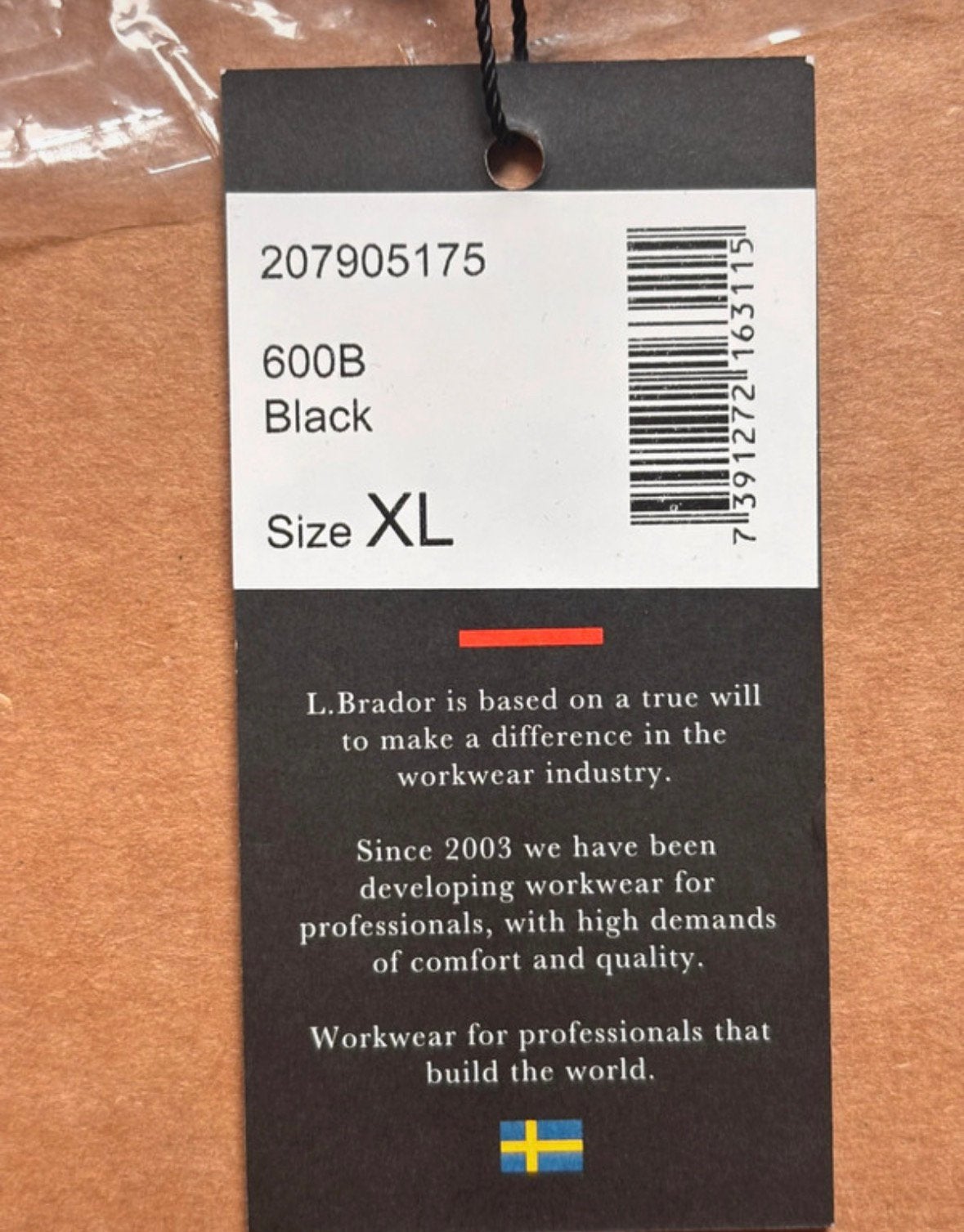 L.Brador 600B Werkshirt Zwart XL – 100% Katoen – Nieuw, Werkschoenendeal, Marktplaats@werkschoenendeal.nl, Zwart, Ophalen of Verzenden