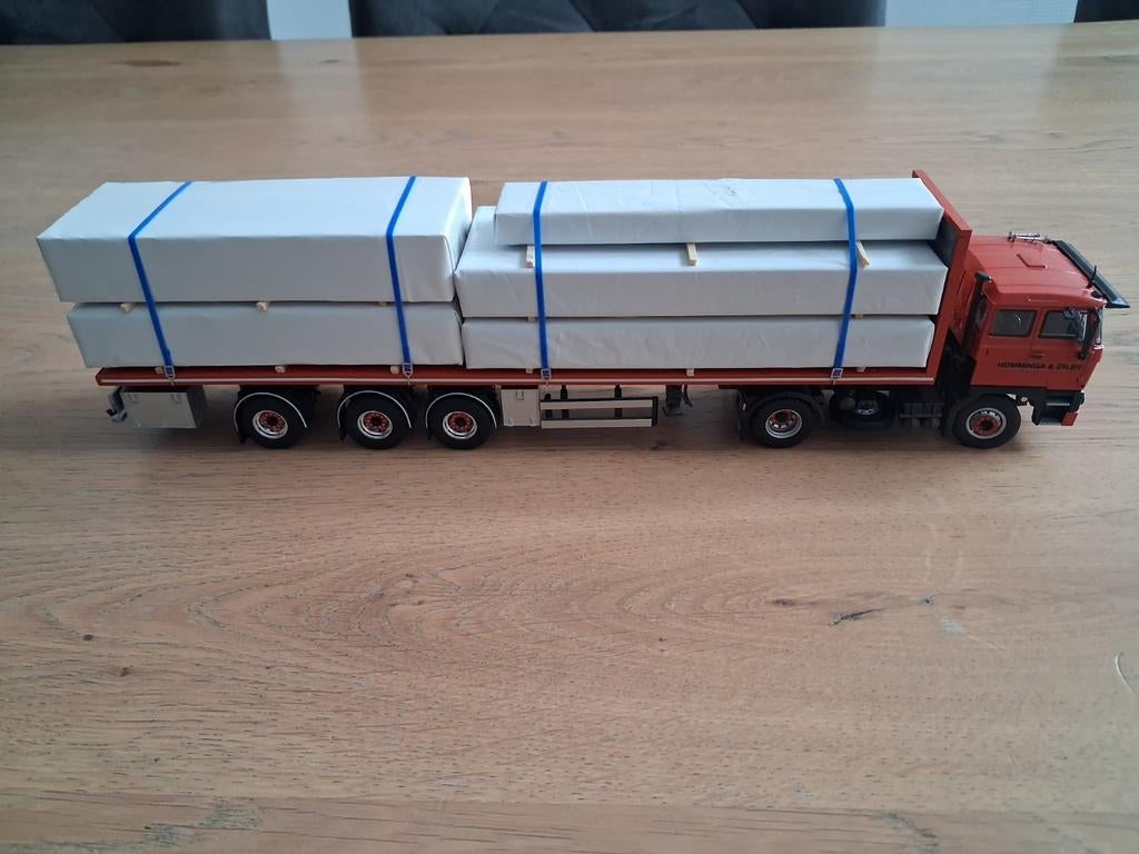 Lading "prefab " voor Tekno open opleggers incl. spanbanden, Ophalen of Verzenden, Bus of Vrachtwagen, Tekno