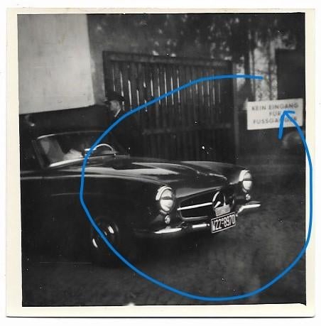 Mercedes Benz SL foto auto, 1960 tot 1980, Verzenden, Foto, Zo goed als nieuw