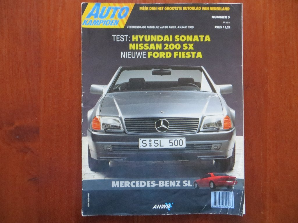 Autokampioen 5 1989 SL-Klasse, Fiesta, 200 SX, Sonata, Camel, Ophalen of Verzenden, Zo goed als nieuw, Mercedes