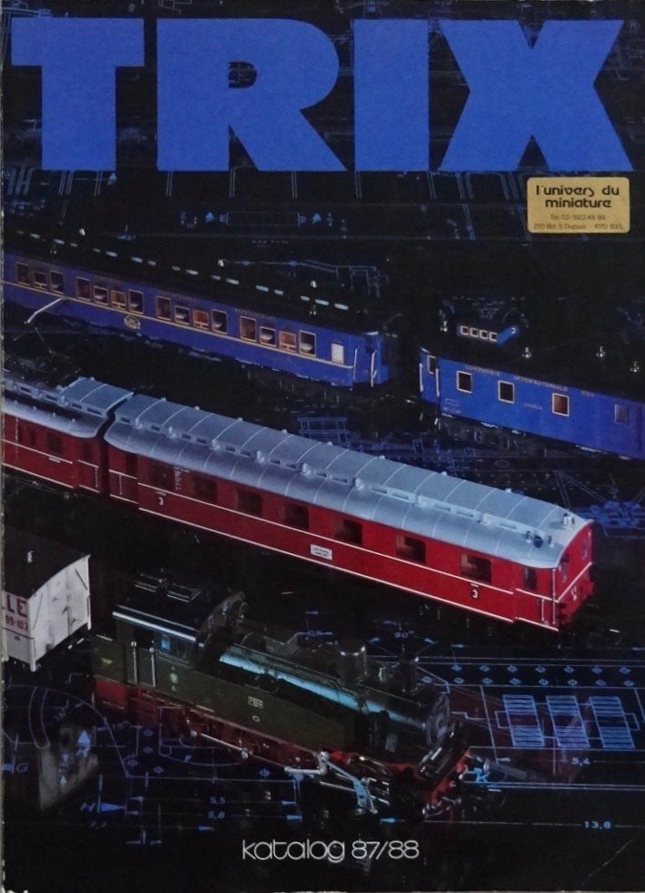 TRIX HO - MINITRIX Catalogus 1987-1988, Gelijkstroom, Trix, Zo goed als nieuw, Analoog