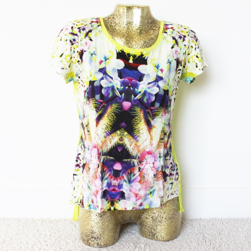 Mooi Karen Millen Shirt 2 100% Viscose -97 (Size14/L) € 30,-, Karen Millen, Meerkleurig, Maat 42/44 (L), Ophalen of Verzenden