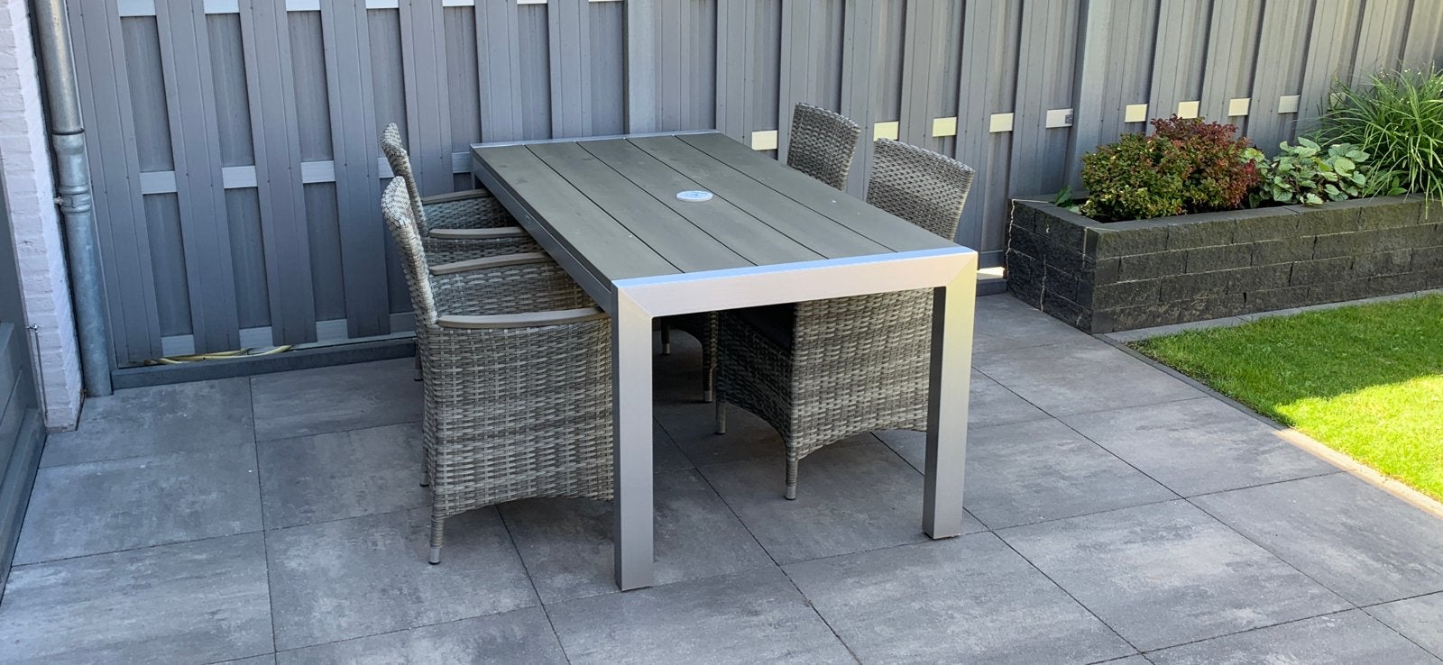 Per direct beschikbaar: Bois Le Duc 5 delige tuinset dining, Tuin en Terras, Tuinsets en Loungesets, Ophalen, 4 zitplaatsen, Gebruikt