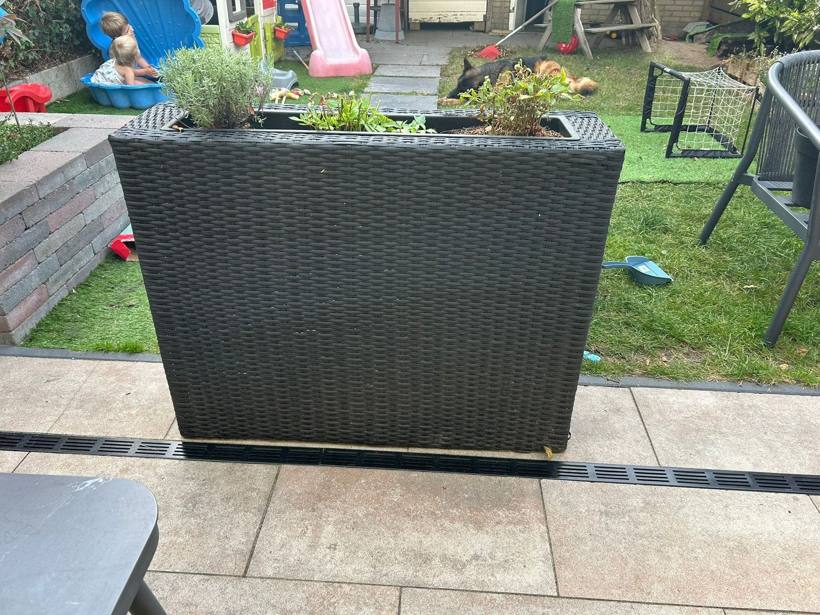 Rotan plantenbak, Tuin en Terras, Ophalen, Gebruikt, Rechthoekig, Balkon