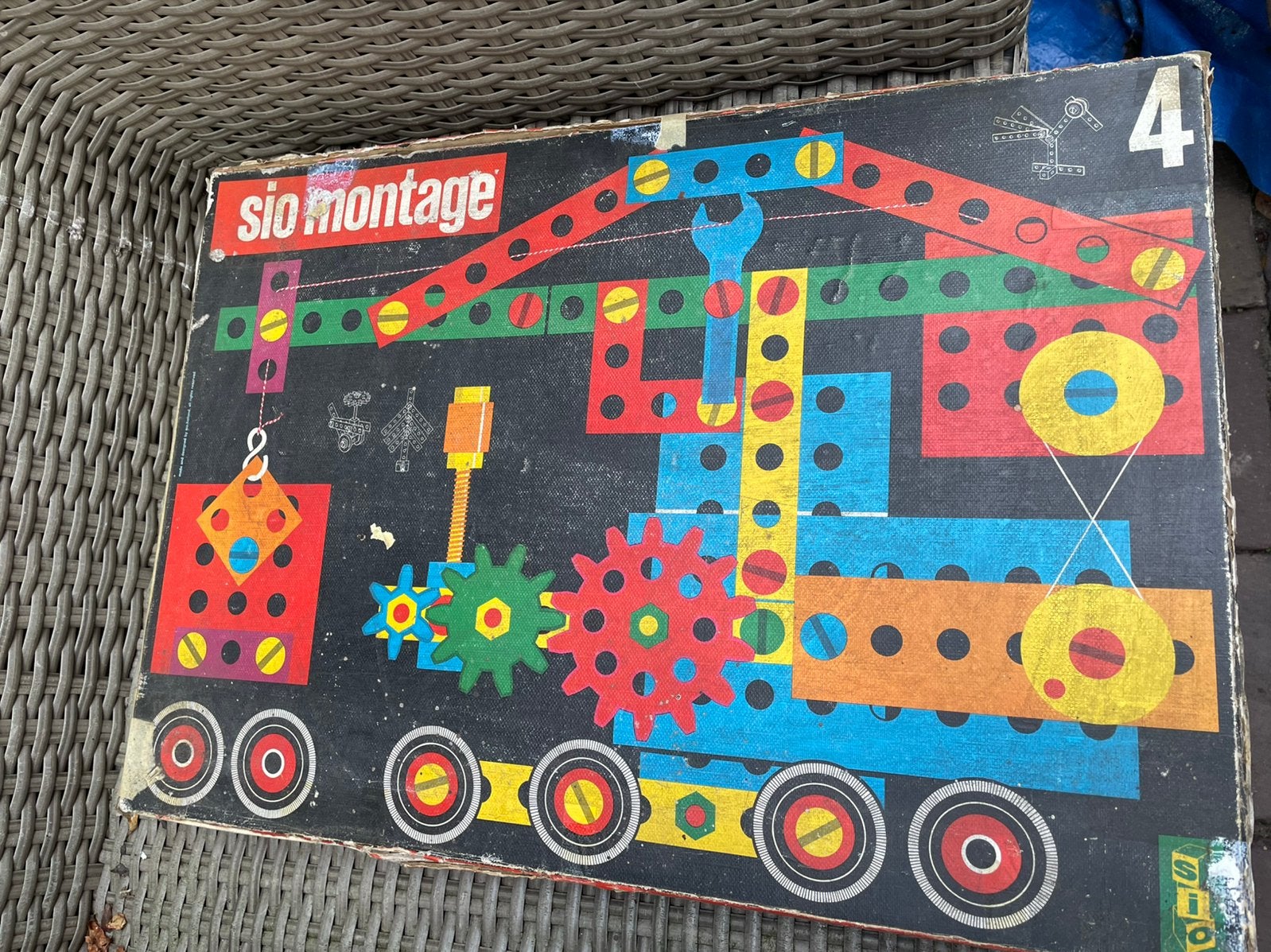 Sio montage doos 4  vintage inhoud goede staat, Kinderen en Baby's, Ophalen of Verzenden, Zo goed als nieuw