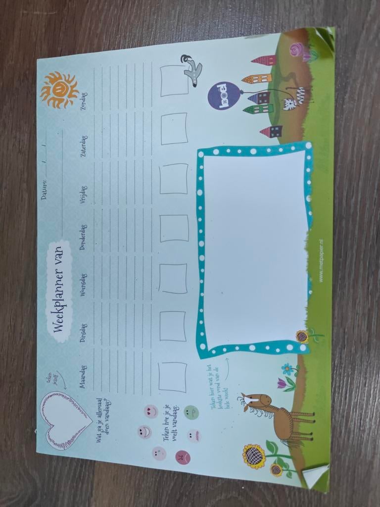 Weekplanner van metpapier, Ophalen of Verzenden, Weekkalender, Nieuw