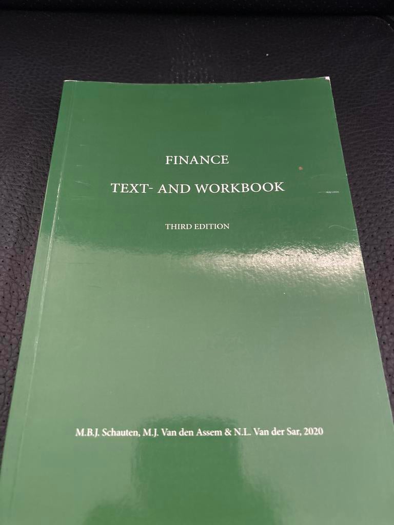 Finance Text- and Workbook, Third Edition, Ophalen of Verzenden, Zo goed als nieuw, Economie en Marketing
