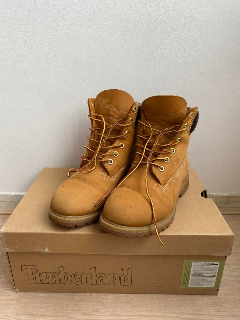 Timberland Premium 6 Inch Boot Wheat. Maat 37.5. Goede staat, Kleding | Dames, Schoenen, Ophalen of Verzenden, Zo goed als nieuw
