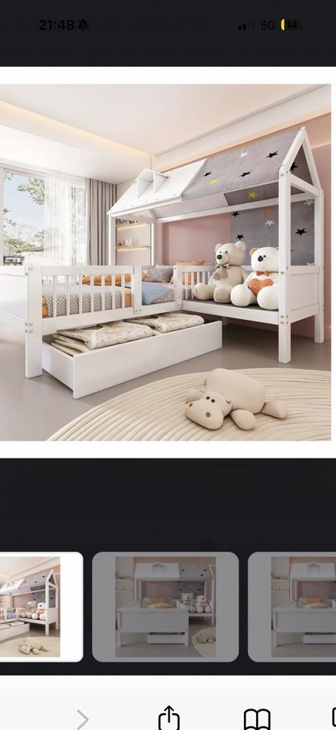 Kinderbed 200x175 cm nieuw, Ophalen, Nieuw, Hoogslaper