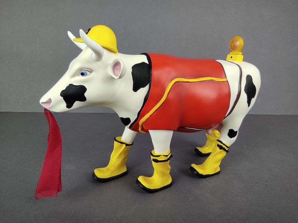 CowParade  Koe "Udder Cowstruction" MEDIUM (zeldzaam), Antiek en Kunst, Kunst | Designobjecten, Ophalen of Verzenden