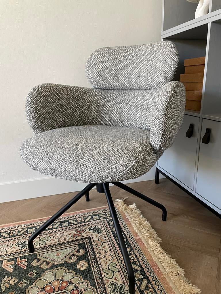 Nieuwe Movani Abel Draai Eetkamerstoel - Old grey nu €140!!, Ophalen, Nieuw, Metaal, Eén