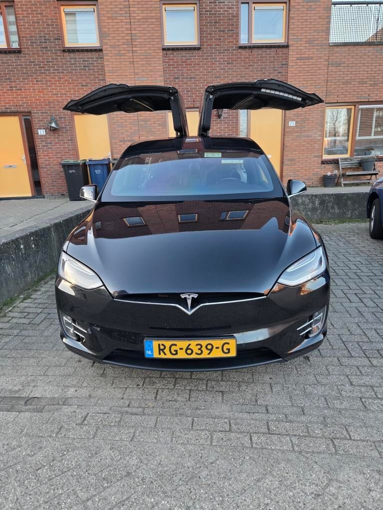 Tesla Model X 12/2017 Zwart 100D, Auto's, Tesla, Automaat, Model X, 529 pk, Zwart