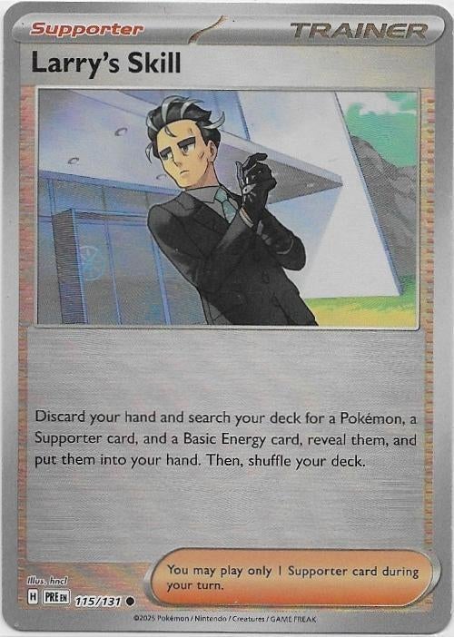 Prismatic Evolutions,  Larry's Skill [pokeball] 115/131, Ophalen of Verzenden, Nieuw, Losse kaart