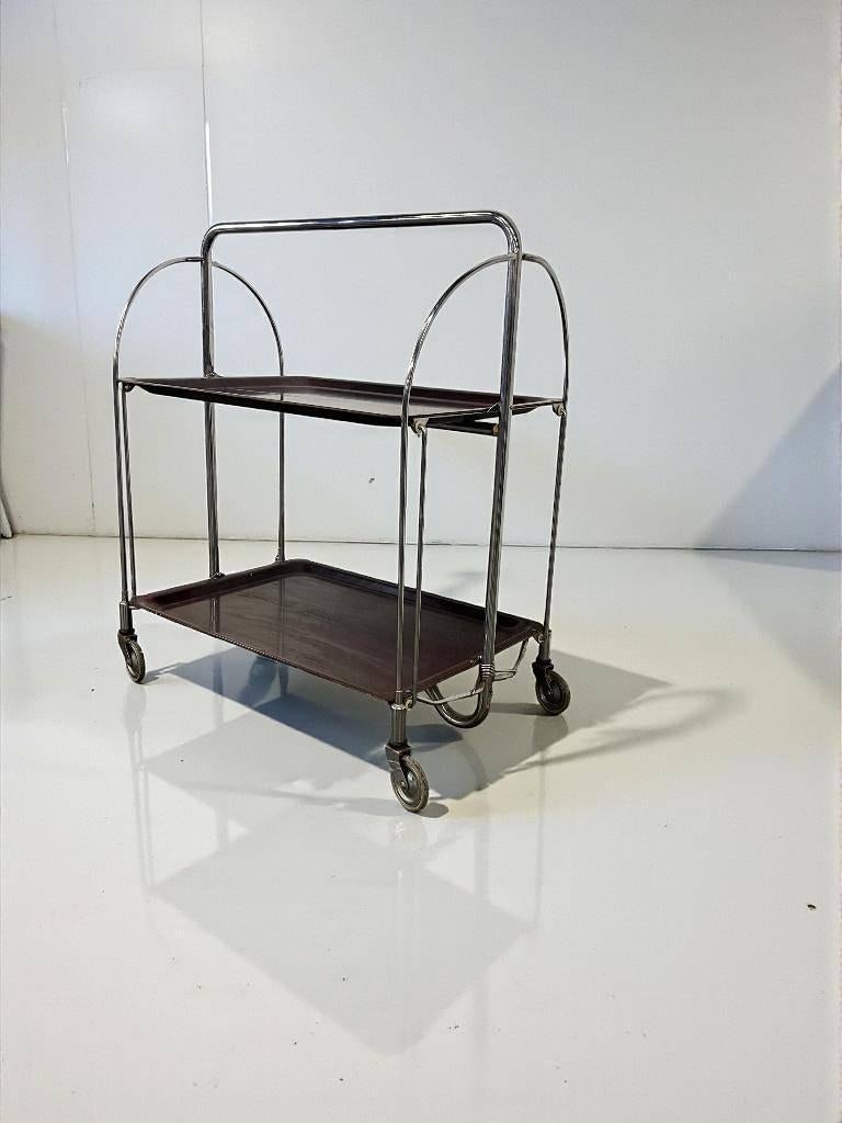 vintage inklapbare bijzettafel / bar cart / sidetable, Ophalen