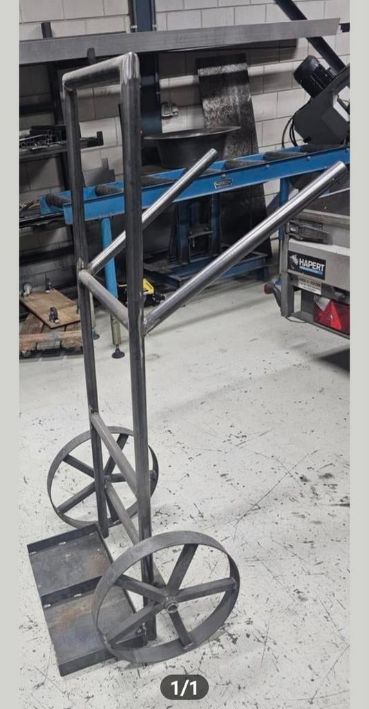 Trolley voor 2 gasflessen, 100 liter of meer, Ophalen, Transportkar