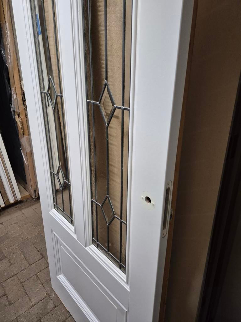 83x201,5cm binnendeur stomp glas in lood showmodel XB5, Ophalen, Cando, 80 tot 100 cm, .
