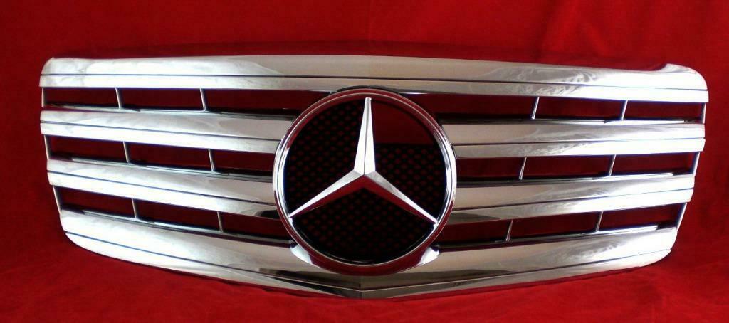 Mercedes W211 S211 E Klasse AMG Look Grill Sportgrill, Auto-onderdelen, Carrosserie en Plaatwerk, Voor, Mercedes-Benz, Nieuw, Ophalen of Verzenden