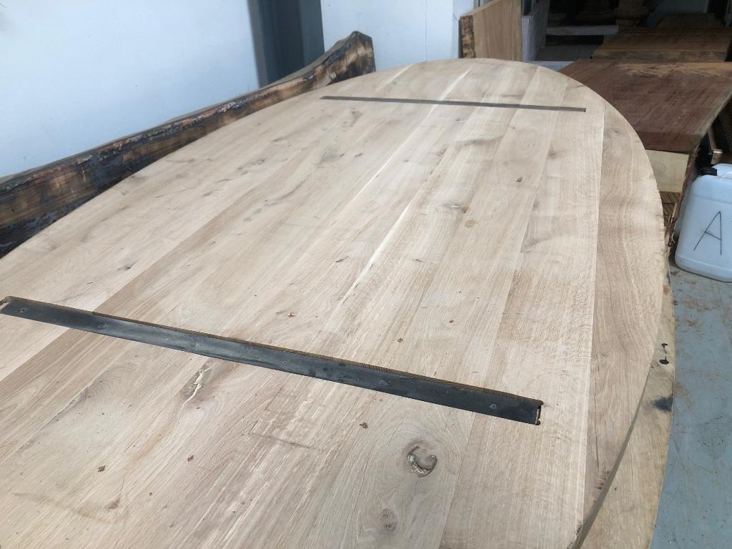 Ovale eiken tafels ook deens ovaal suar boomstamtafels, Ophalen, 100 tot 150 cm, Kersenhout, Vijf personen of meer