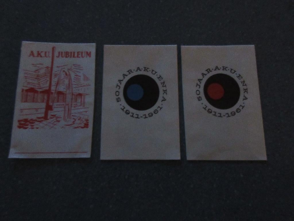 3 x Arhem/Ede, AKU/ENKA 1911-1961 50-jarig jubileum, Verzamelen, Verzenden, Nederland