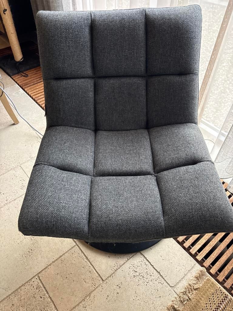 Dutchbone Bar fauteuil met hocker, Ophalen, Gebruikt, Industrieel, Eén
