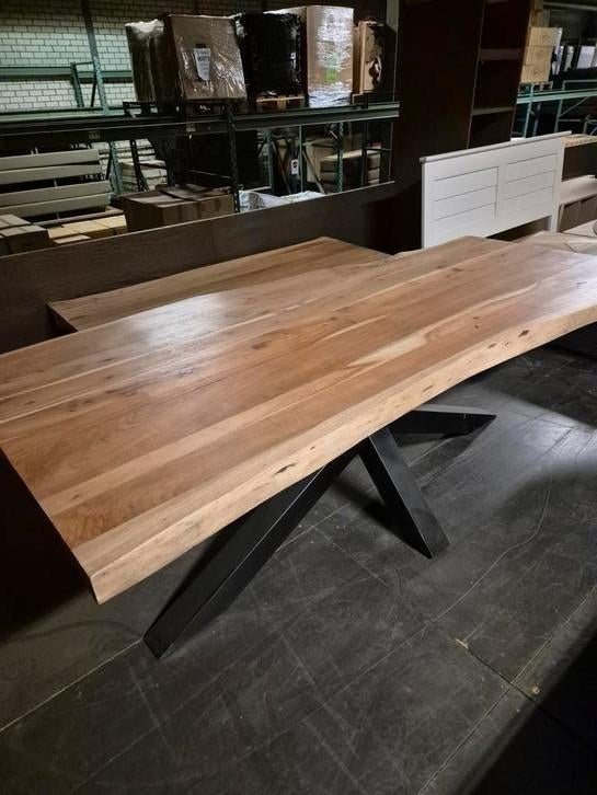 Eiken tafels kruispoot diverse maten binnen of buiten tafel, Huis en Inrichting, Tafels | Eettafels, Nieuw, 50 tot 100 cm, 200 cm of meer