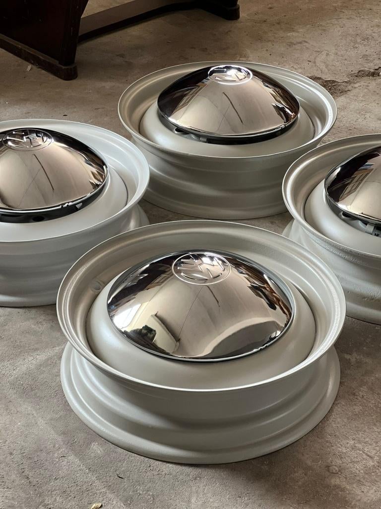VW Kever 15” 4 wieldoppen nieuw 1952-1965 T1 T14 T2a T181, Ophalen of Verzenden, Nieuw