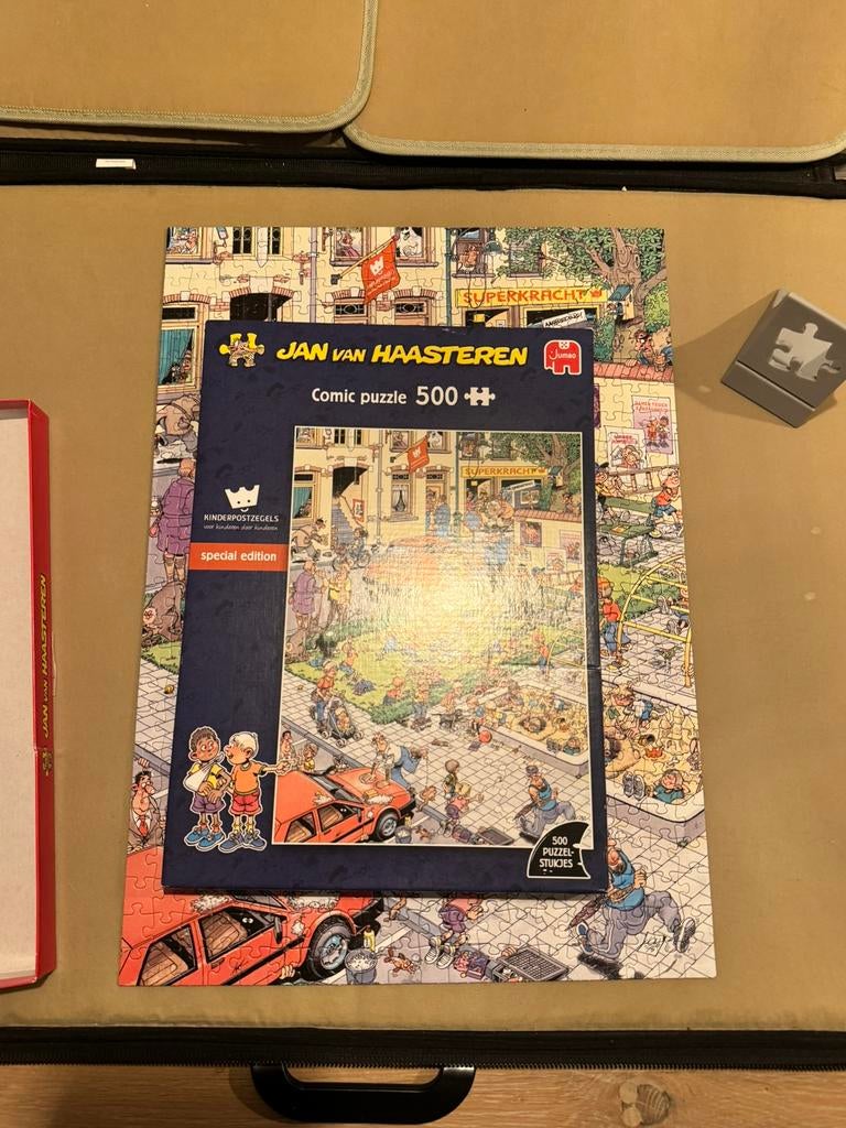 Jan van Haasteren puzzel 500 stukjes Kinderpostzegels, Ophalen of Verzenden, 500 t/m 1500 stukjes, Zo goed als nieuw