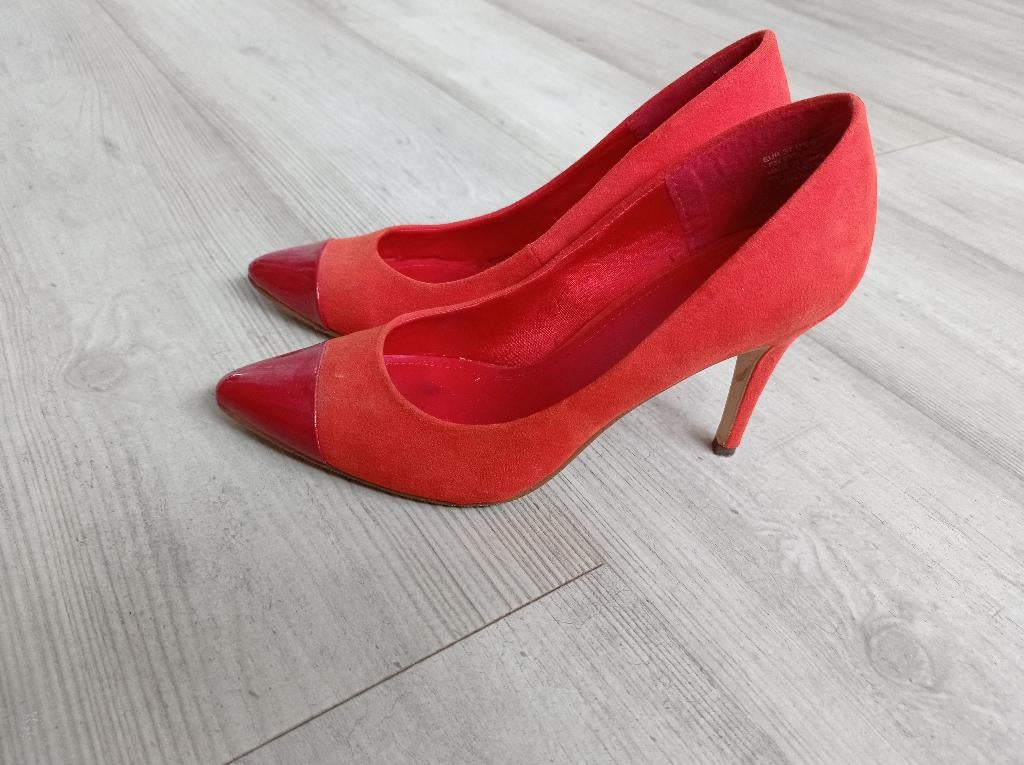 Hakken, pumps, rood, maat 37, H&M, Ophalen of Verzenden, Zo goed als nieuw, Rood, Pumps