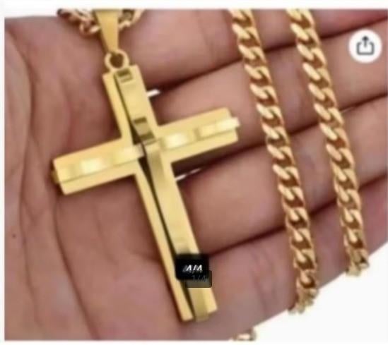 ketting met kruis., Sieraden, Tassen en Uiterlijk, Nieuw, Ophalen of Verzenden, Goud, Overige materialen