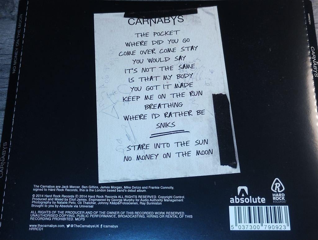 The Carnabys - No Money On The Moon, Ophalen of Verzenden, Zo goed als nieuw, Poprock