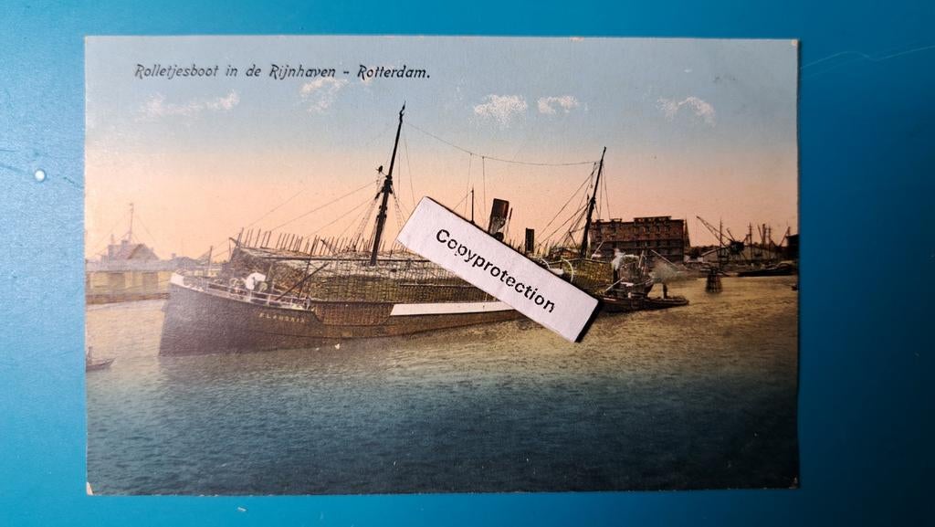 Rotterdam Rijnhaven Rolletjesboot FLANDRIA ,stoomschip, Ophalen of Verzenden, Voor 1920, Ongelopen, Zuid-Holland