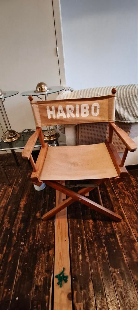 Haribo Regisseursstoel - Verzamelobject, Huis en Inrichting, Stoelen, Gebruikt, Eén, Hout, Stof, Bruin, Ophalen