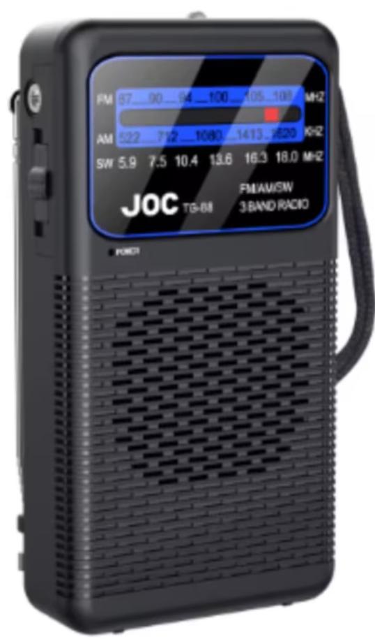 Draagbare FM / AM / SW noodradio zwart met LED, Ophalen of Verzenden, Nieuw