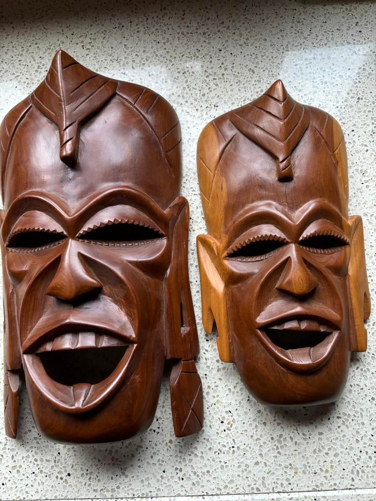 2 Maskers, Antiek en Kunst, Kunst | Niet-Westerse kunst, Ophalen