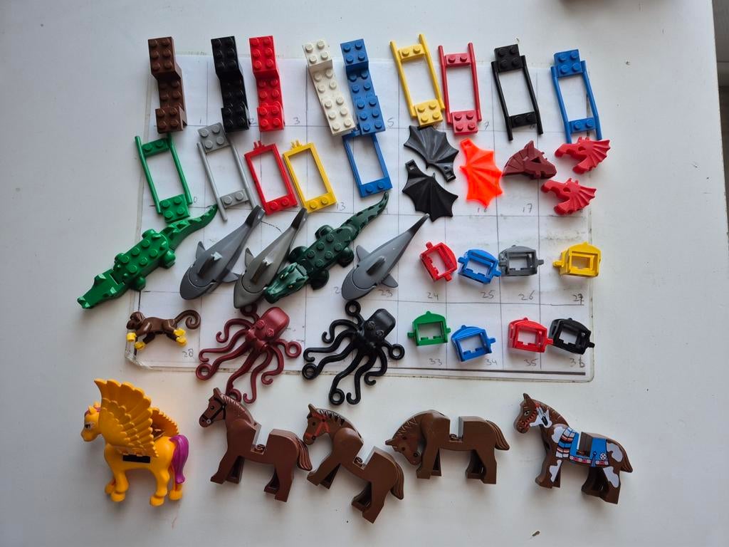 Lego paard octopus haai onderdelen aap krokodil zadel, Kinderen en Baby's, Speelgoed | Duplo en Lego, Ophalen of Verzenden