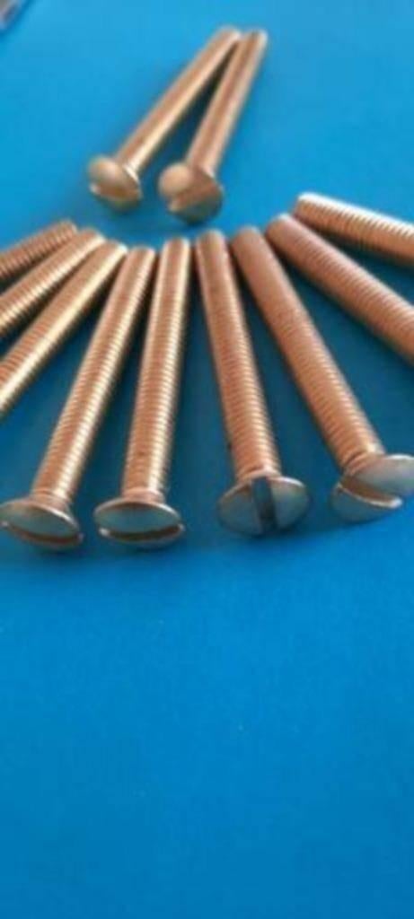 10-25 Messing LENSKOP BOUT tot (m8)x 60 mm lang, 50 tot 100 mm, N, N, Nieuw