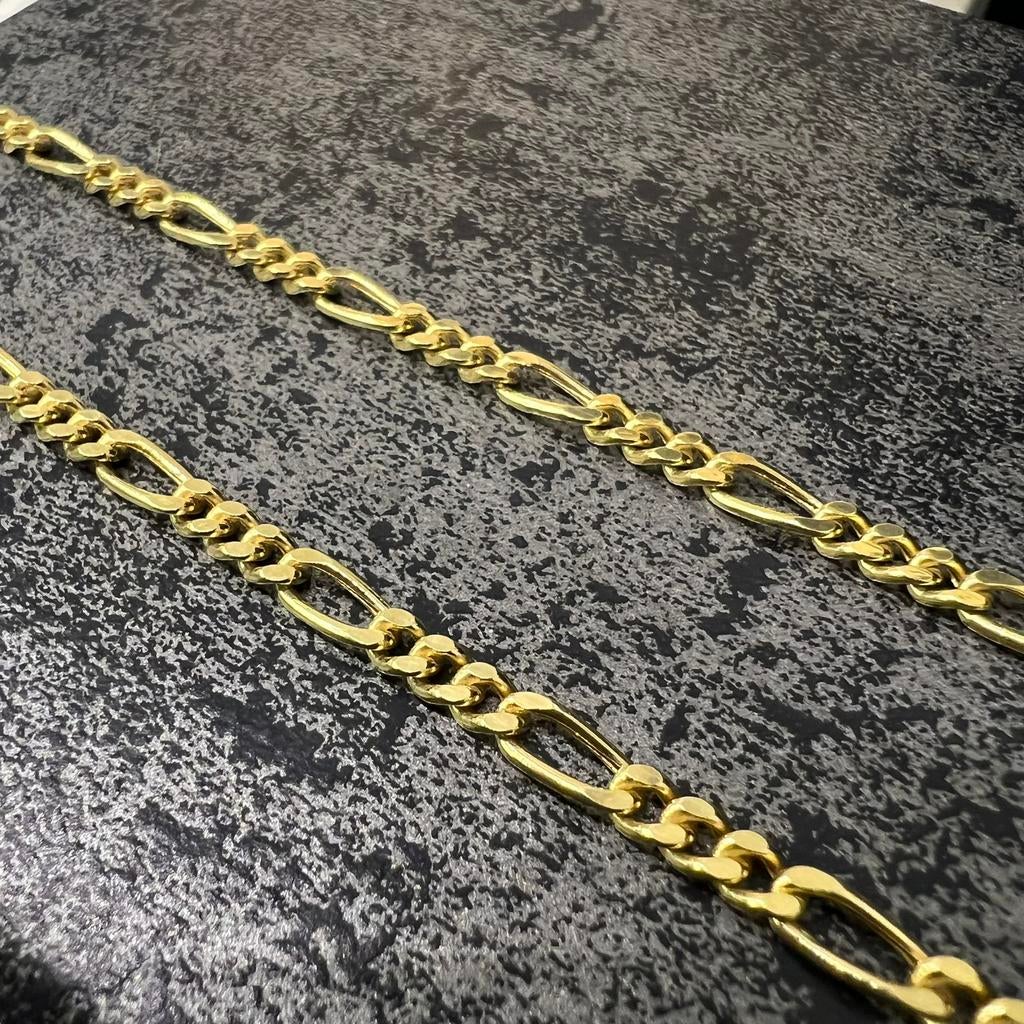 14k gouden ketting figaro schakel 10.5 gram, Ophalen of Verzenden, Nieuw, Goud