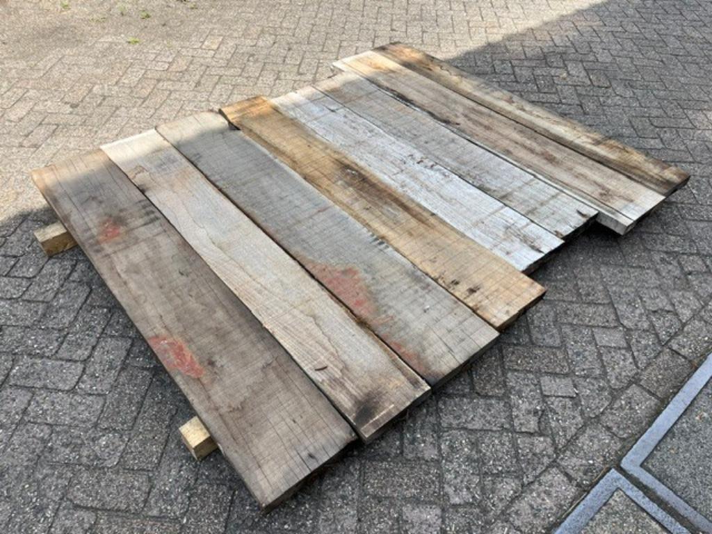 Oud houten planken 25 tot 30cm breed, Ophalen, Gebruikt, 25 tot 50 mm, Plank