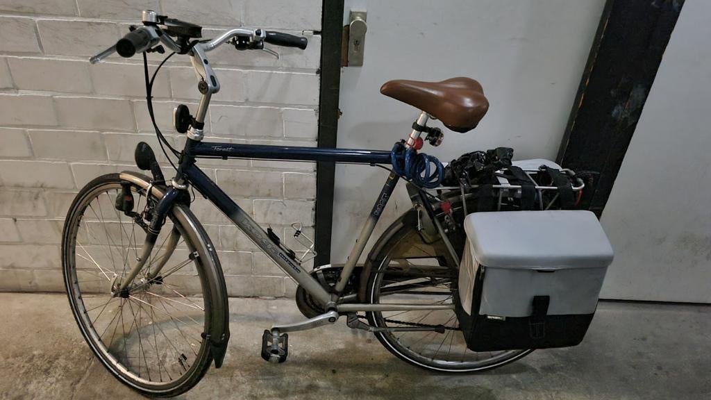 Koga Miyata Herenfiets met Dubbele Fietstas, Gebruikt, Versnellingen, 57 tot 61 cm, Ophalen