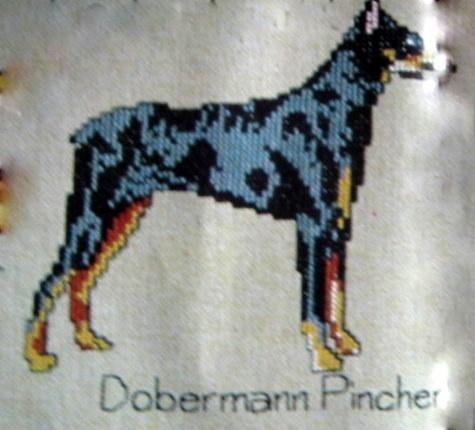 Borduurpatroon  Dobermann Pincher Hond  nr 9518, Verzenden, Nieuw, Handborduren, Patroon