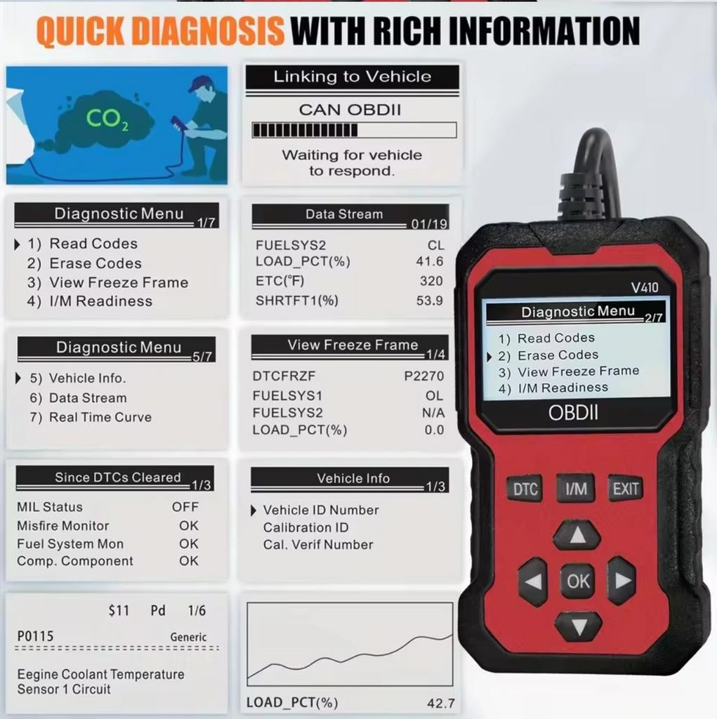 Obd2 auto uitlees apparaat motorlamp uitlezen wissen live, Ophalen of Verzenden, Nieuw